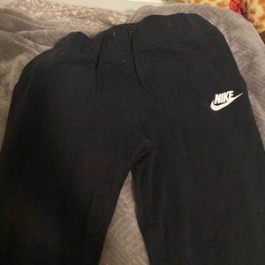 Girls black Nike joggers